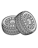 MJX Hyper Go 7303 Replacement Rally Wheels & Tyres (2 Pack) - Part Number P73300A