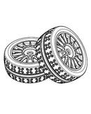 MJX Hyper Go 7303 Replacement On-Road Wheels & Tyres (2 Pack) - Part Number P73300B