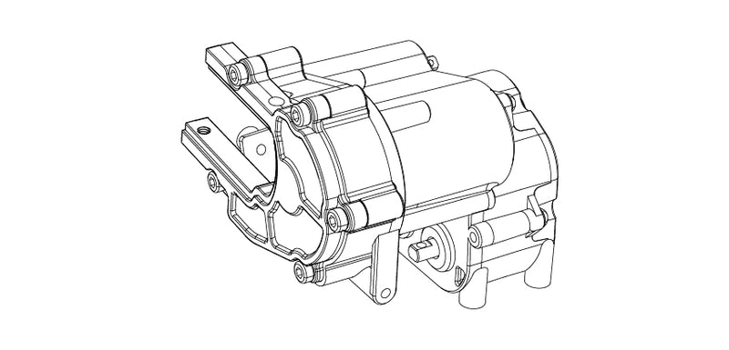 MJX Hyper Go H8P Gearbox Assembly Complete - Part Number P8GBS