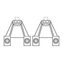 MJX H8H All-Rock Rear Shock Tower - Part Number P8HV07