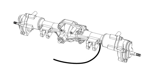 MJX Hyper Go H8P Complete Metal Rear Axle Set - Part Number P8PARS