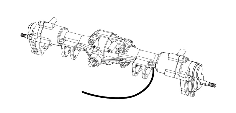 MJX Hyper Go H8P Complete Metal Rear Axle Set - Part Number P8PARS