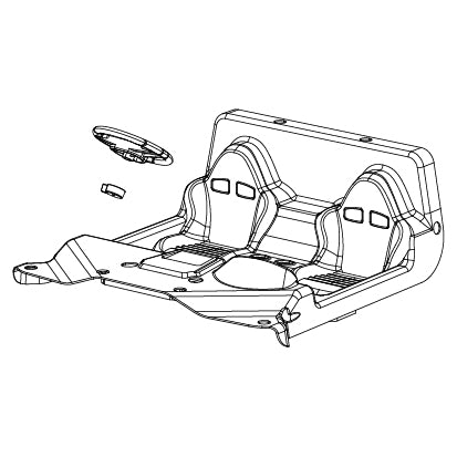 MJX Hyper Go H8P Body Shell Interior Part - Part Number P8PB05