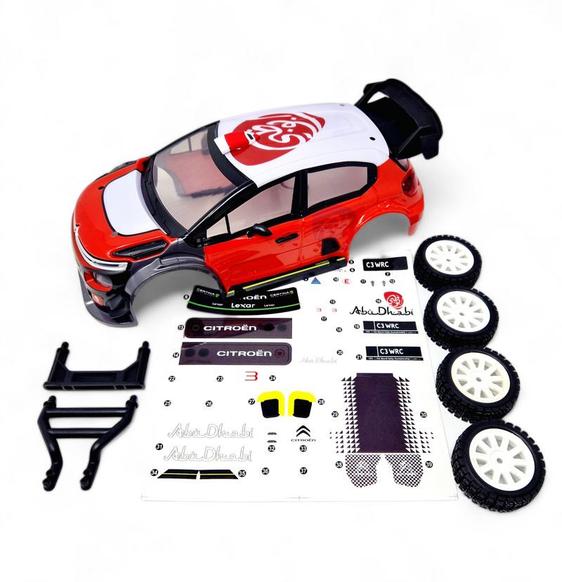 MJX Hyper Go 14303 Bodyshell, Posts and Wheels Set - Part MJX Hyper Go 14303 Bodyshell, Posts and Wheels Set - Part
