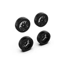 Rlaarlo Replacement Black Wheels (4 Pack) for 1:10 On-Road Cars - Part Number R10088