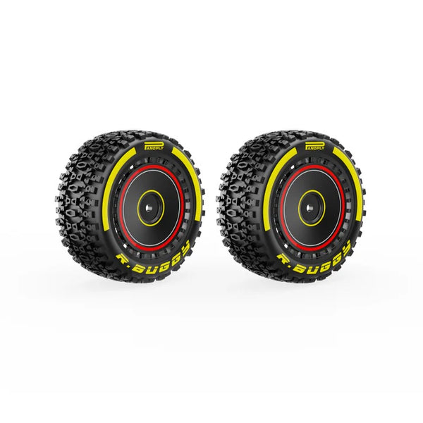 Rlaarlo X12S Red Rear Tyre & Wheel Set (Glued) - Part Number R16126