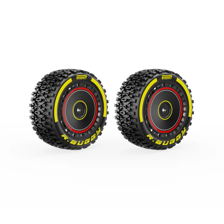Rlaarlo X12S Red Rear Tyre & Wheel Set (Glued) - Part Number R16126
