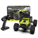 A picture of the Rlaarlo Omni Terminator RC Truck metal version with radio controller and retail box