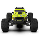 A picture of the Rlaarlo Omni Terminator RC Truck metal version from the front with off-road wheels