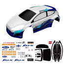 Rlaarlo XTS F10 White Ford Focus Body Shell with Stickers - Part Number XTS-079