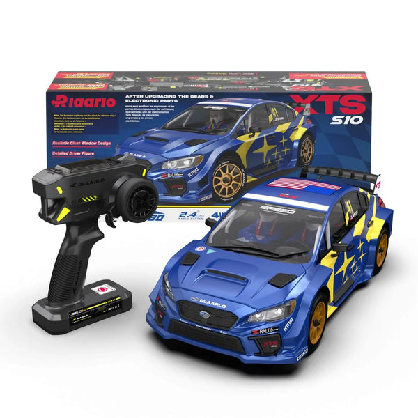 Rlaarlo XTS S10 Carbon Brushless 1:10 Scale Rally Car - Blue Subaru (3S LiPo Version)