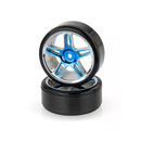 HSP Drift Wheels & Tires on Blue Chrome Rims - 4 Pack 07003A