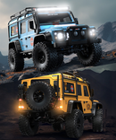 a picture of  the blue and yellow mjx h8h crawler trucks