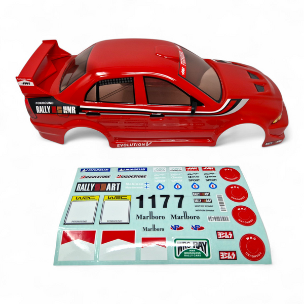 HNR Foxhound 9804 Red Polycarbonate Complete Body Shell - Part Number H98349-2