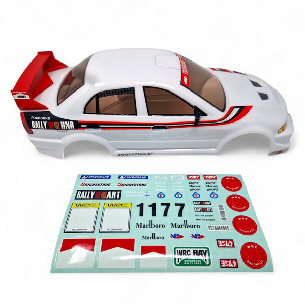 HNR Foxhound 9804 White Polycarbonate Complete Body Shell - Part Number H98349-1
