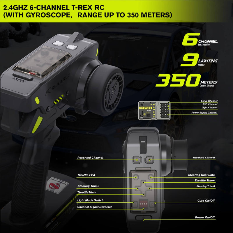 Rlaarlo XTS S10 Carbon Brushless 1:10 Scale Rally Car - Blue Subaru (3S LiPo Version)