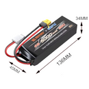 MJX Angry Snail 4S 14.8V 5000 mAh LiPo Battery with XT60 Plug - Part Number B4S50P