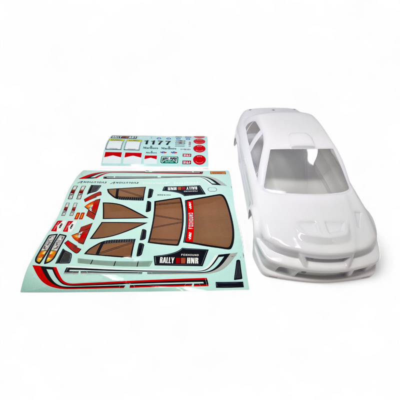 HNR Foxhound 9804 White Polycarbonate Base Body Shell With Decals - Part Number H98348-1