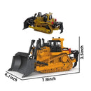 HUINA 1:50 Fully Metal Diecast Bulldozer Model Engineering Construction Vehicle