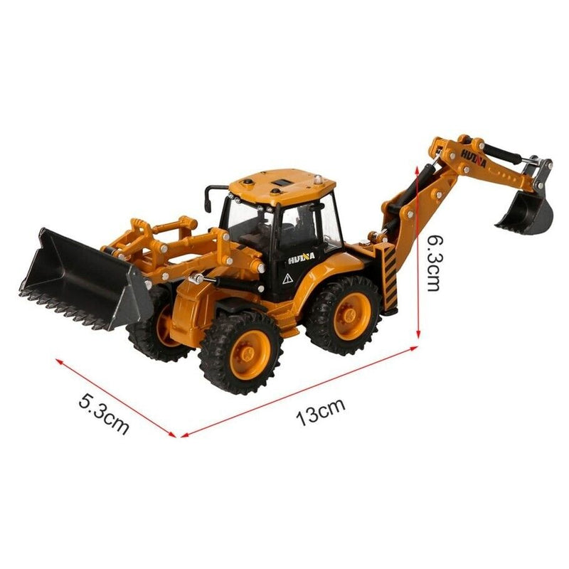 Huina Metal Front & Rear Loader 1:50 Alloy Engineering Construction Vehicle 1704