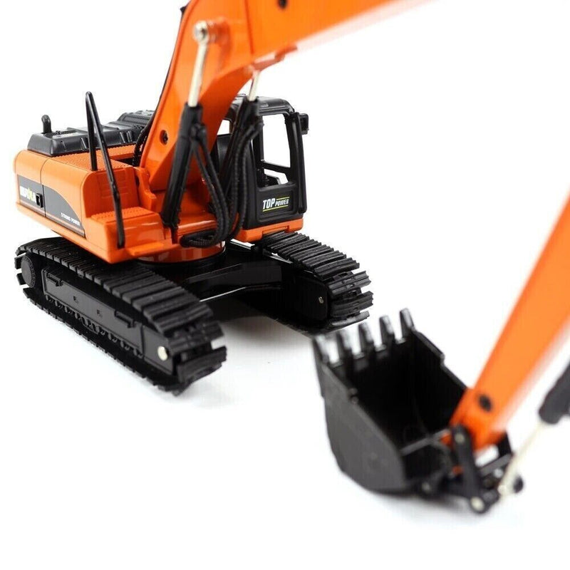 HUINA 1:50 Metal Long Arm Excavator Model Alloy Engineering Construction Vehicle