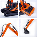 HUINA 1:50 Metal Long Arm Excavator Model Alloy Engineering Construction Vehicle