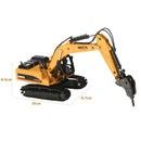 Huina Metal Rock Breaker Model 1:50 Alloy Engineering Construction Vehicle 1711