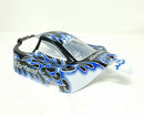 HSP Off Road Nitro RC 1/10 Buggy Body Shell BLUE Flame 06027 66001 - NEW