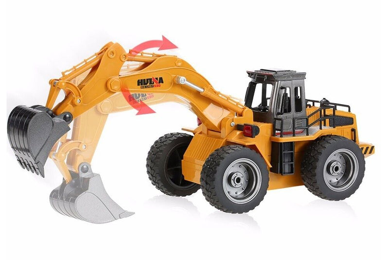 Huina 1530 RC Excavator Digger 1/18  Remote Controlled Excavator Metal Bucket