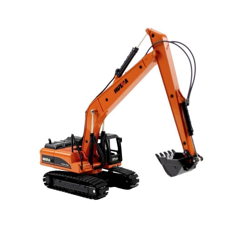 HUINA 1:50 Metal Long Arm Excavator Model Alloy Engineering Construction Vehicle