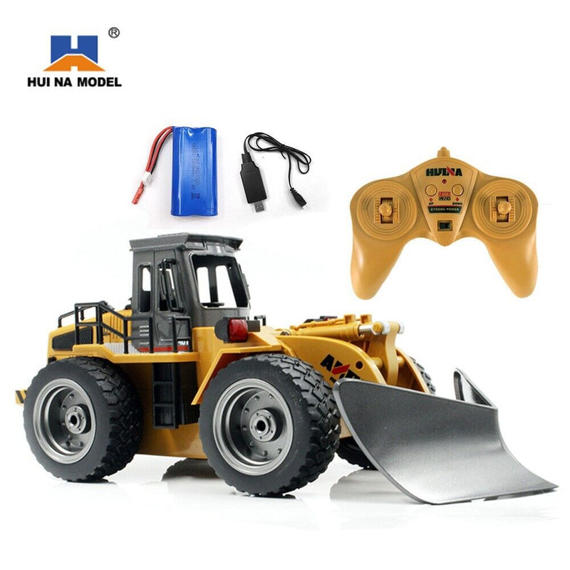 Huina RC Snow Plow Truck Remote Controlled Construction Vehicle 1:18 Scale 1586