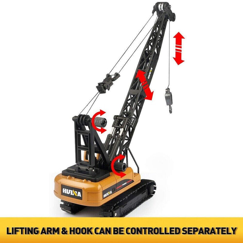 Huina Alloy Crane Truck 1:50 Diecast Hoist Truck Construction Model Toy 1720
