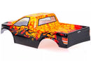 HSP RC Truck Car Body Shell Orange Flame With Stickers 1/10 HSP 94188 94111 94108
