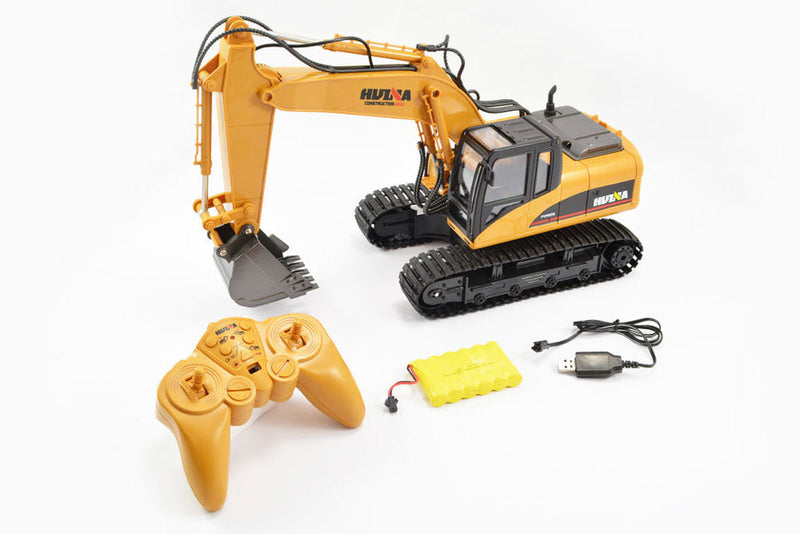 Huina 1550 1:14 Scale Remoted Controlled Excavator with Metal Bucket & Cab