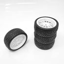 White Wheels with all round grip tyres for On-Road Cars