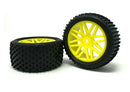 Yellow Off-Road Buggy Wheels with Tyres - 4 Pack