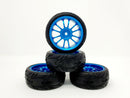 Blue Metal Wheels for On-Road Cars | Round Grip Tyres | SERIOUS-RC