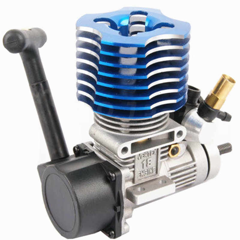 Vertex VX18 Nitro Engine with Glow Plug, Alloy Exhaust & Air Filter