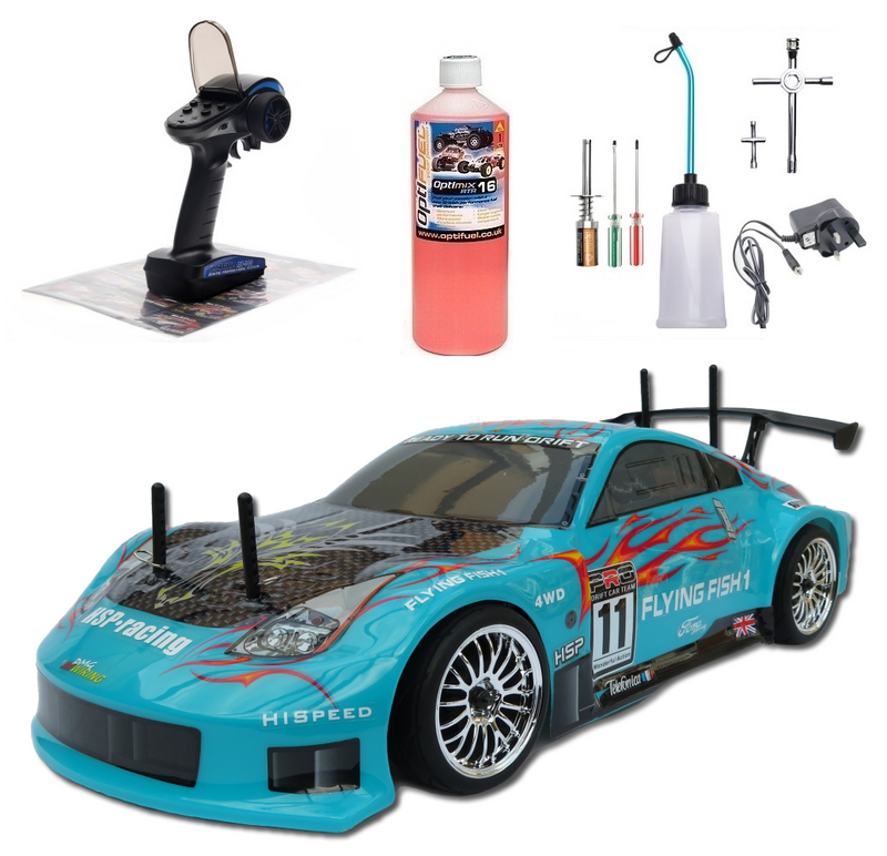 HSP Sonic 1:10 Scale Nitro RC Car Porsche 911 GT3  (Pro Version - 2 Speed Gearbox)